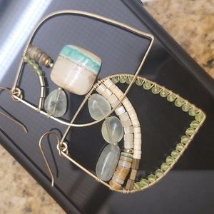 Ginger13 Earrings - Variscite Crystal